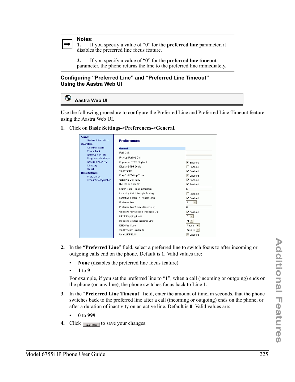 Additional features | Aastra Telecom 6755i User Manual | Page 233 / 276