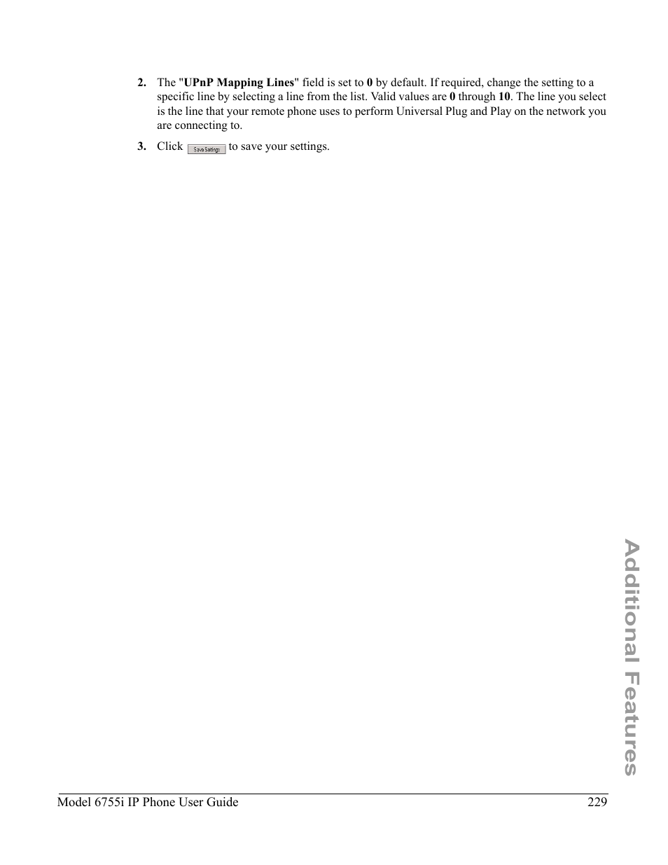 Additional features | Aastra Telecom 6755i User Manual | Page 237 / 276