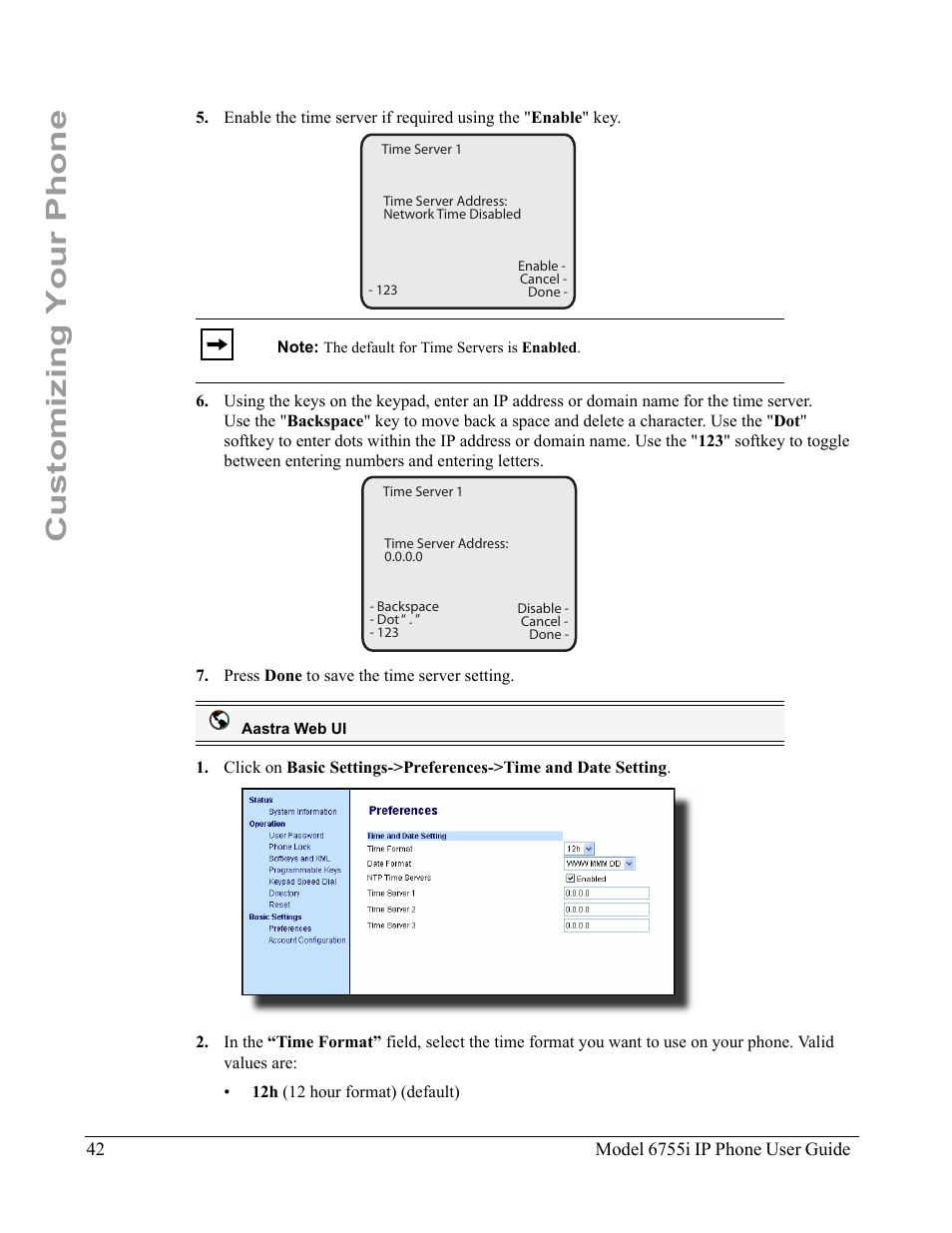 Customizing your phone | Aastra Telecom 6755i User Manual | Page 50 / 276