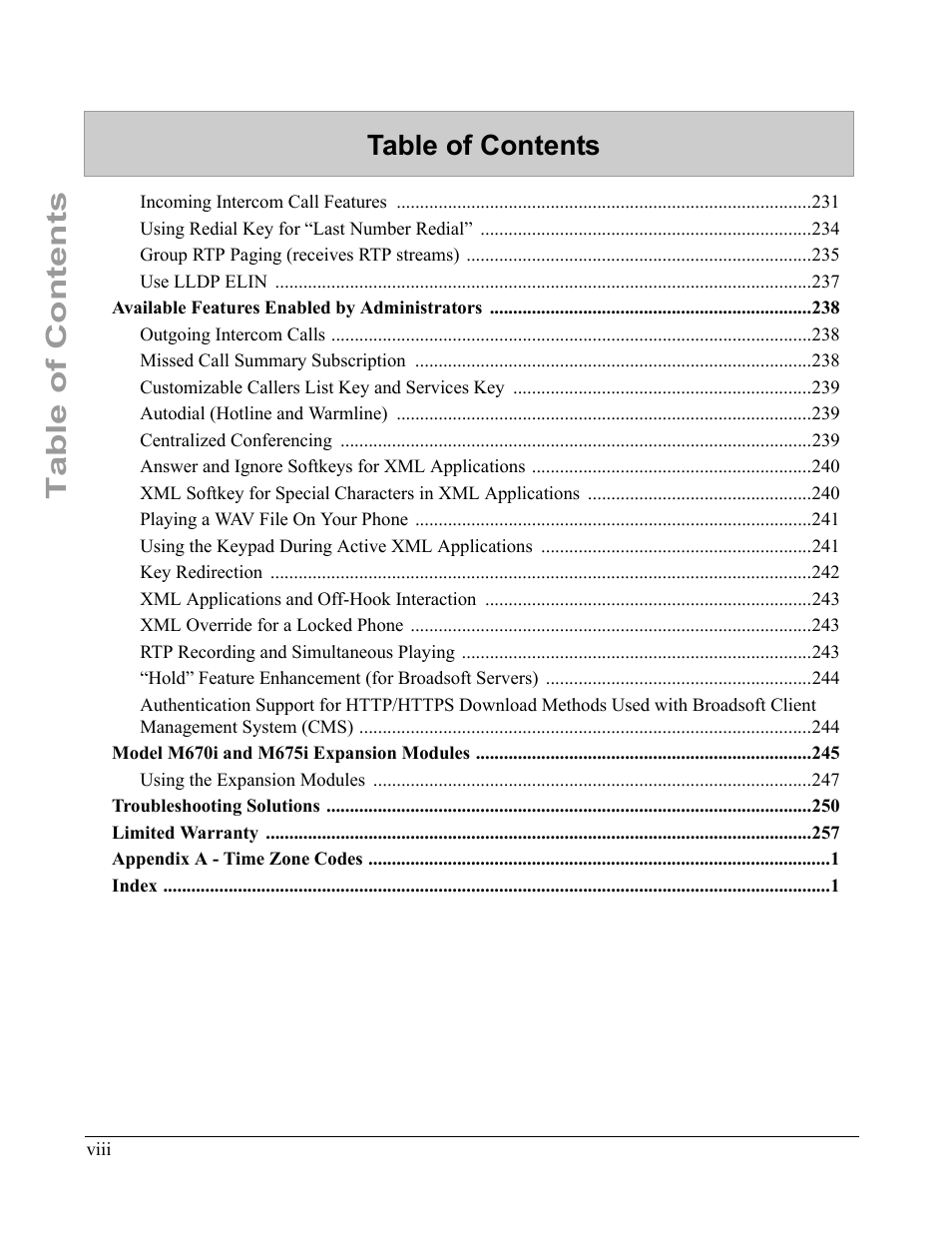 Aastra Telecom 6755i User Manual | Page 8 / 276