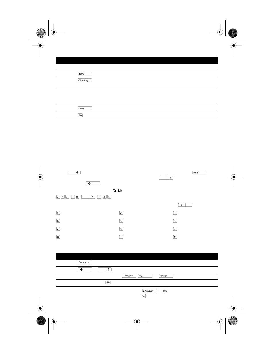 Saving a memory key entry to the directory, Press ß, Press | Entering names, Making a call from the directory, Lift the handset or press either ©, ¶, or, To end the call, press ® or hang up | Aastra Telecom MERIDIAN 9417CW User Manual | Page 20 / 52