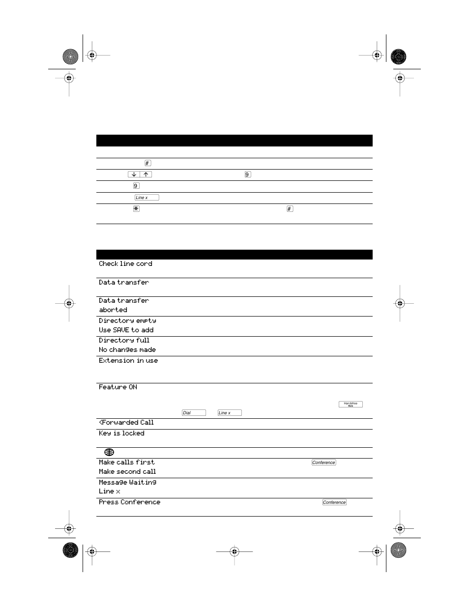 Clear the check line cord message, Press the set options key, Press the £ to enter the setup list | Use ª to scroll to number 9 or press, Press, Select, General display messages | Aastra Telecom MERIDIAN 9417CW User Manual | Page 41 / 52