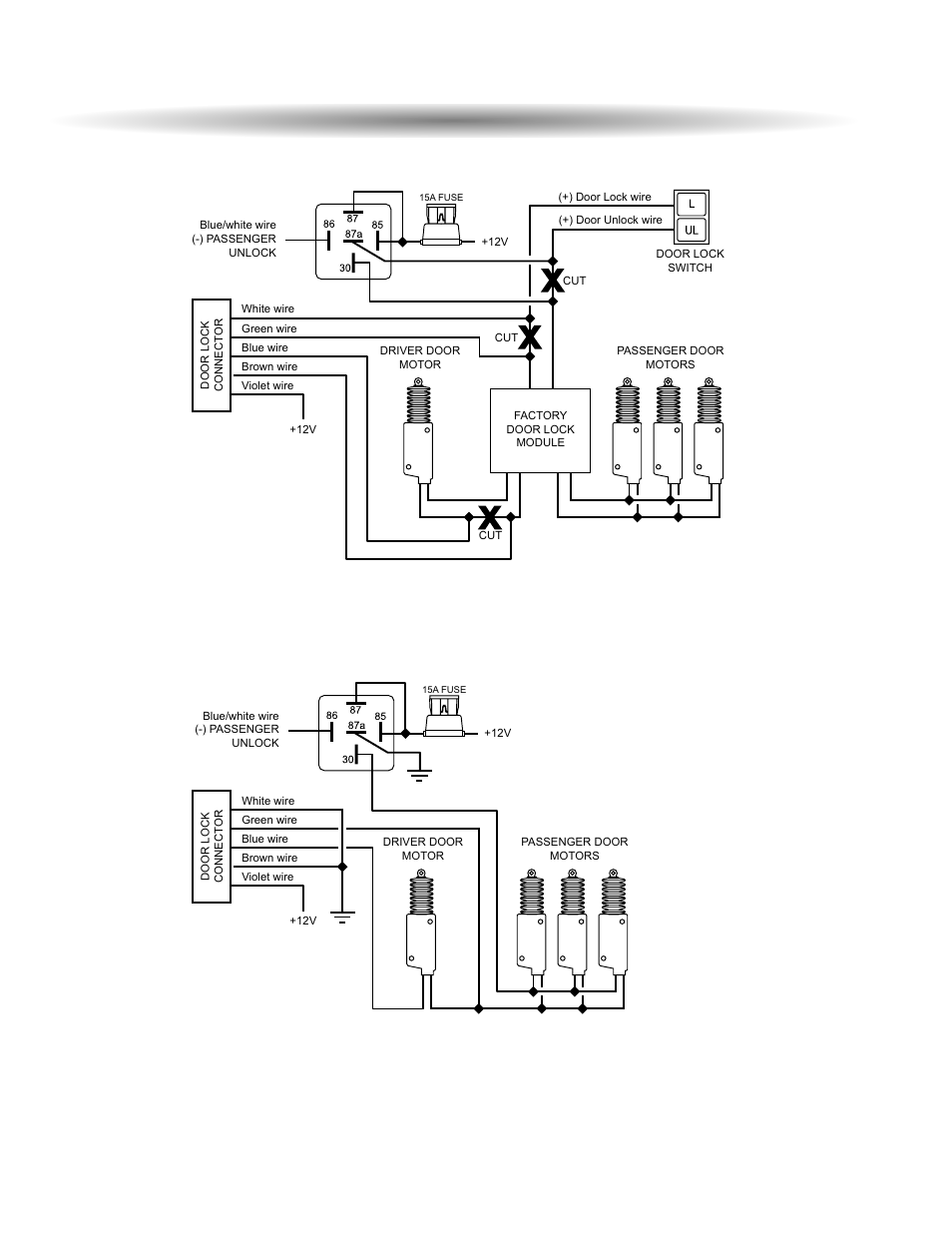 Two s stage d door llock d diagrams ccont’d, Two stage reverse polarity, Two stage adding actuators | Aastra Telecom 600 User Manual | Page 22 / 24