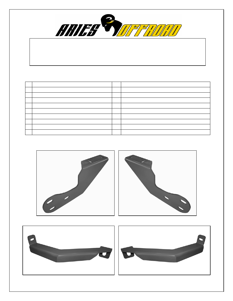Aries Automotive 9049-2 User Manual | 3 pages