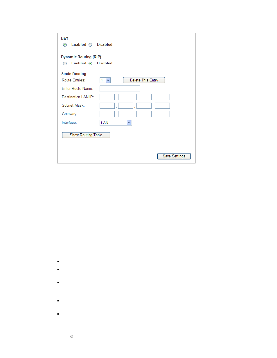 Dynamic routing (rip), Static routing | IPitomy IP1000 User Guide User Manual | Page 26 / 124