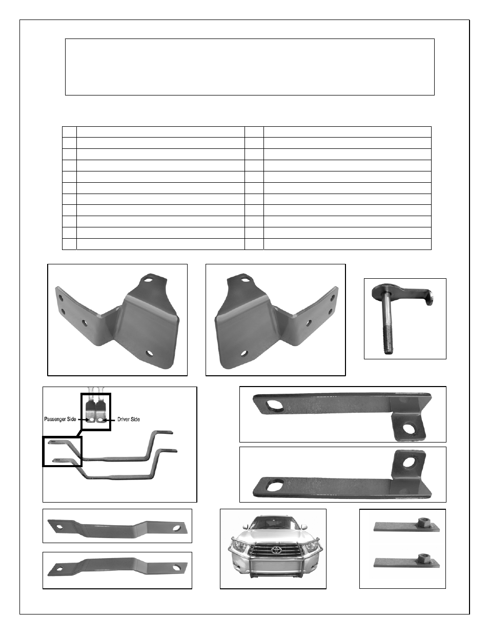 Aries Automotive 2061 User Manual | 4 pages