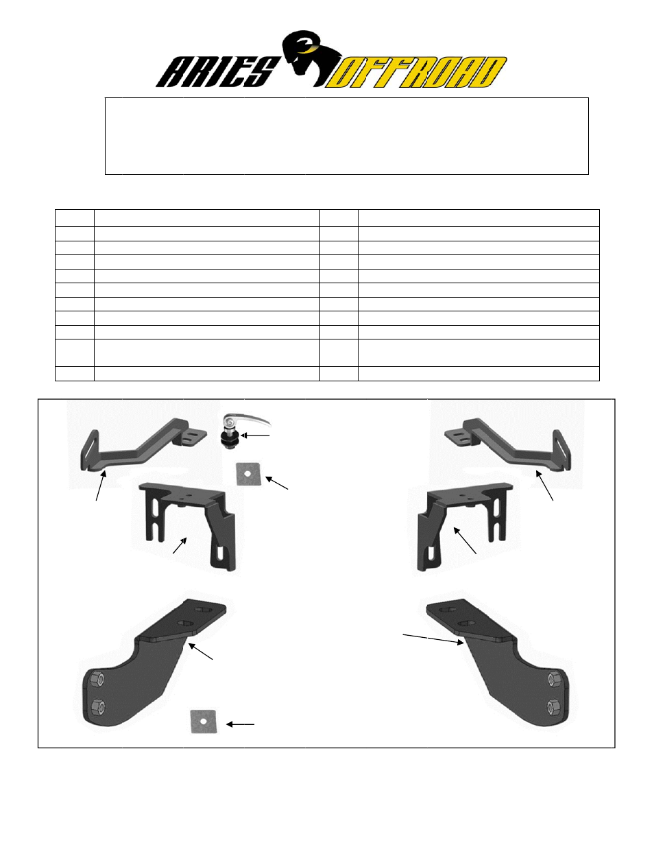 Aries Automotive 2067 User Manual | 8 pages