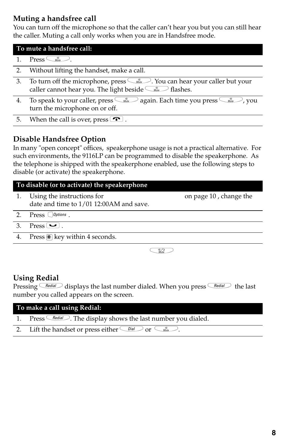 Making and answering calls | Aastra Telecom 9116LP User Manual | Page 11 / 28