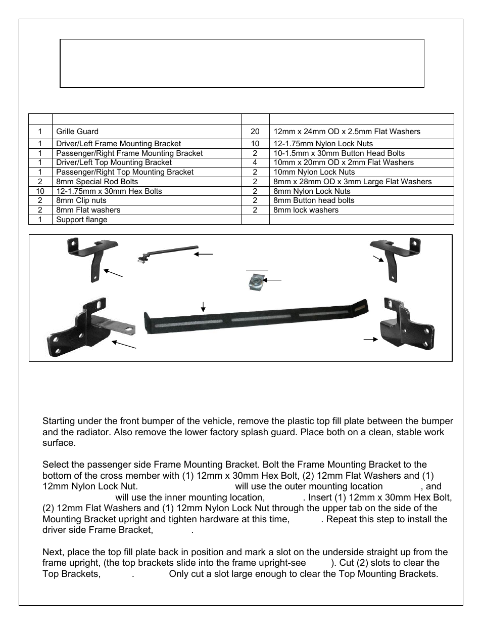 Aries Automotive P1050 User Manual | 6 pages