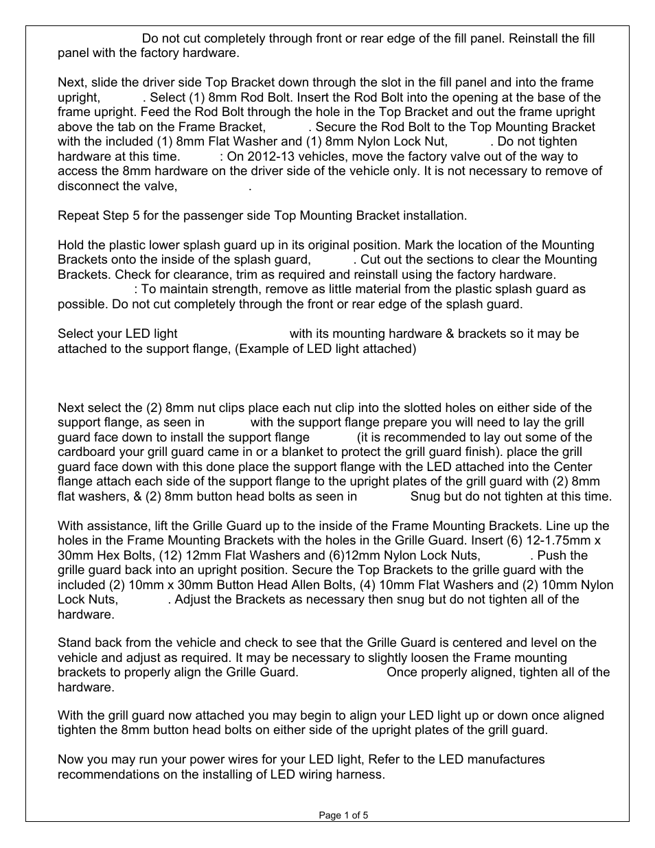 Aries Automotive P1050 User Manual | Page 2 / 6