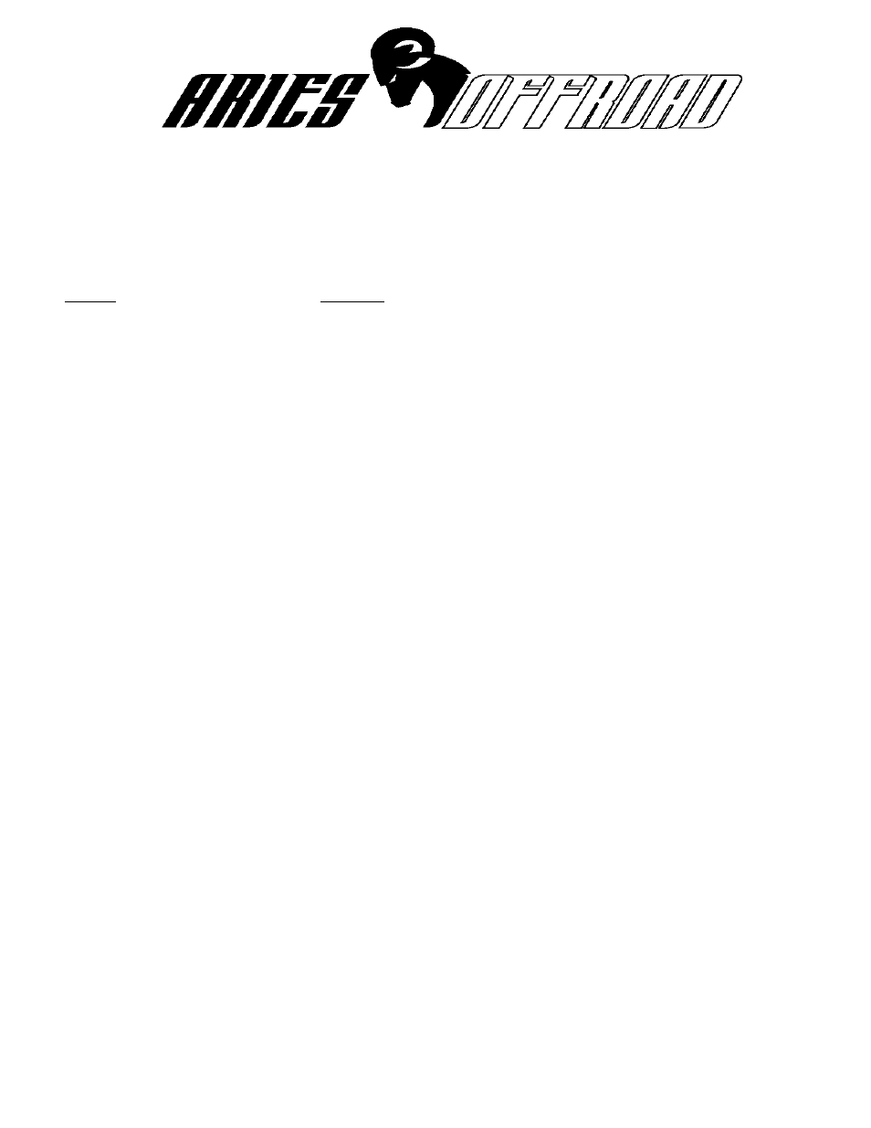Aries Automotive B35-5001 User Manual | 2 pages