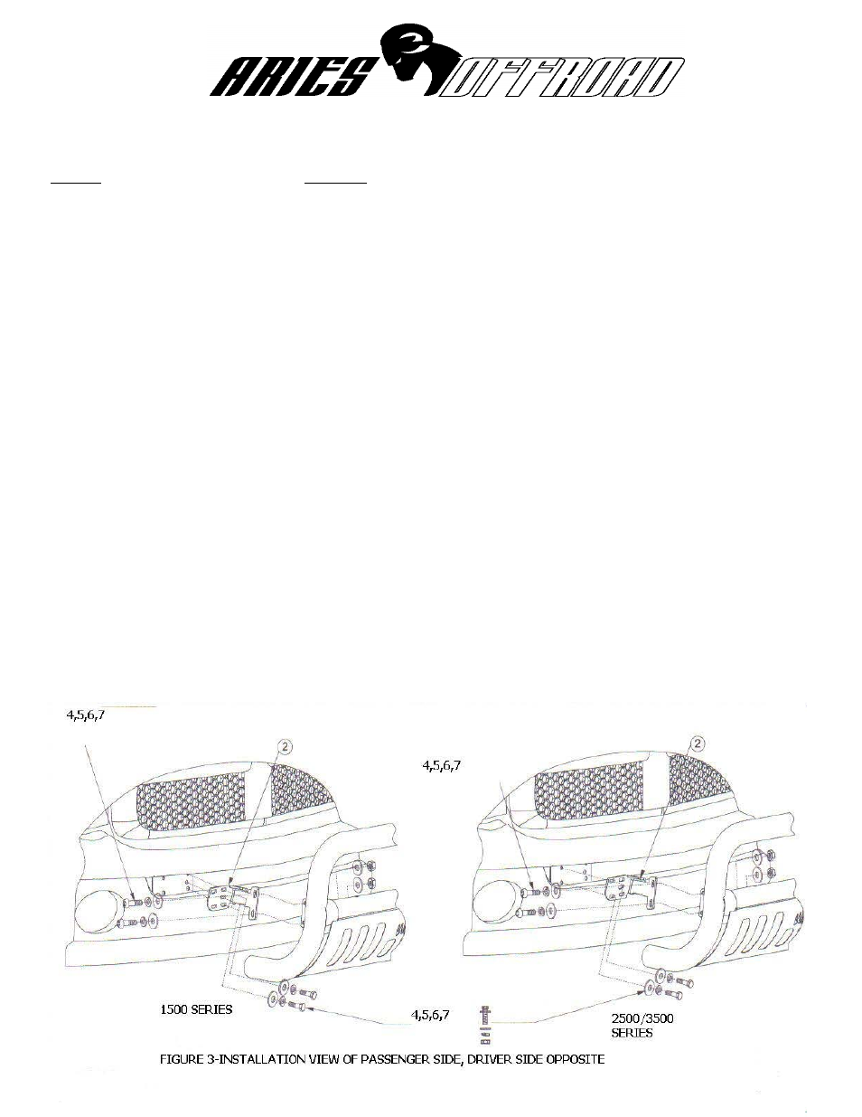 Aries Automotive B35-5006 User Manual | 1 page