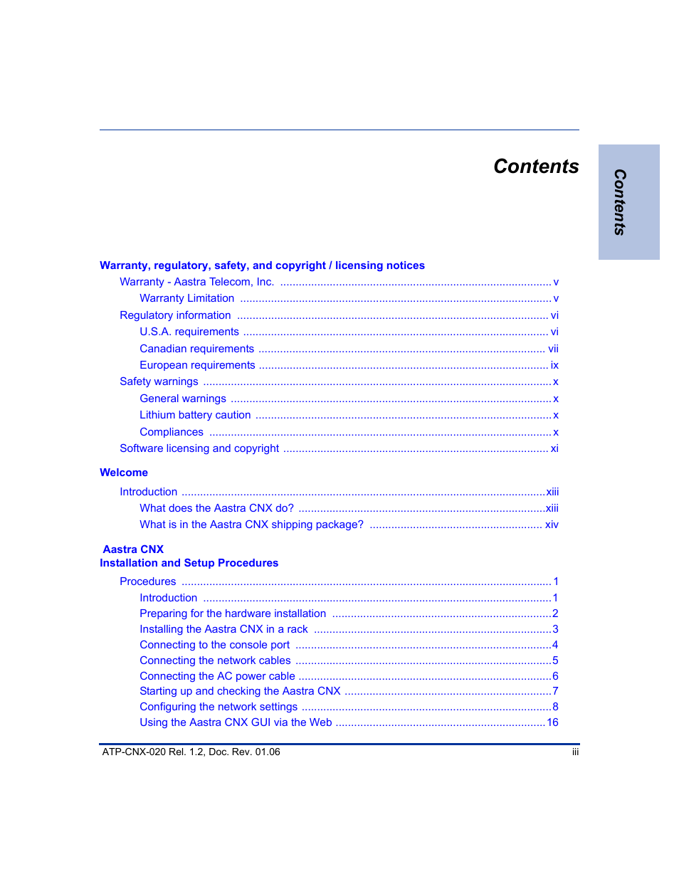 Aastra Telecom ATP-CNX-020 User Manual | Page 3 / 32