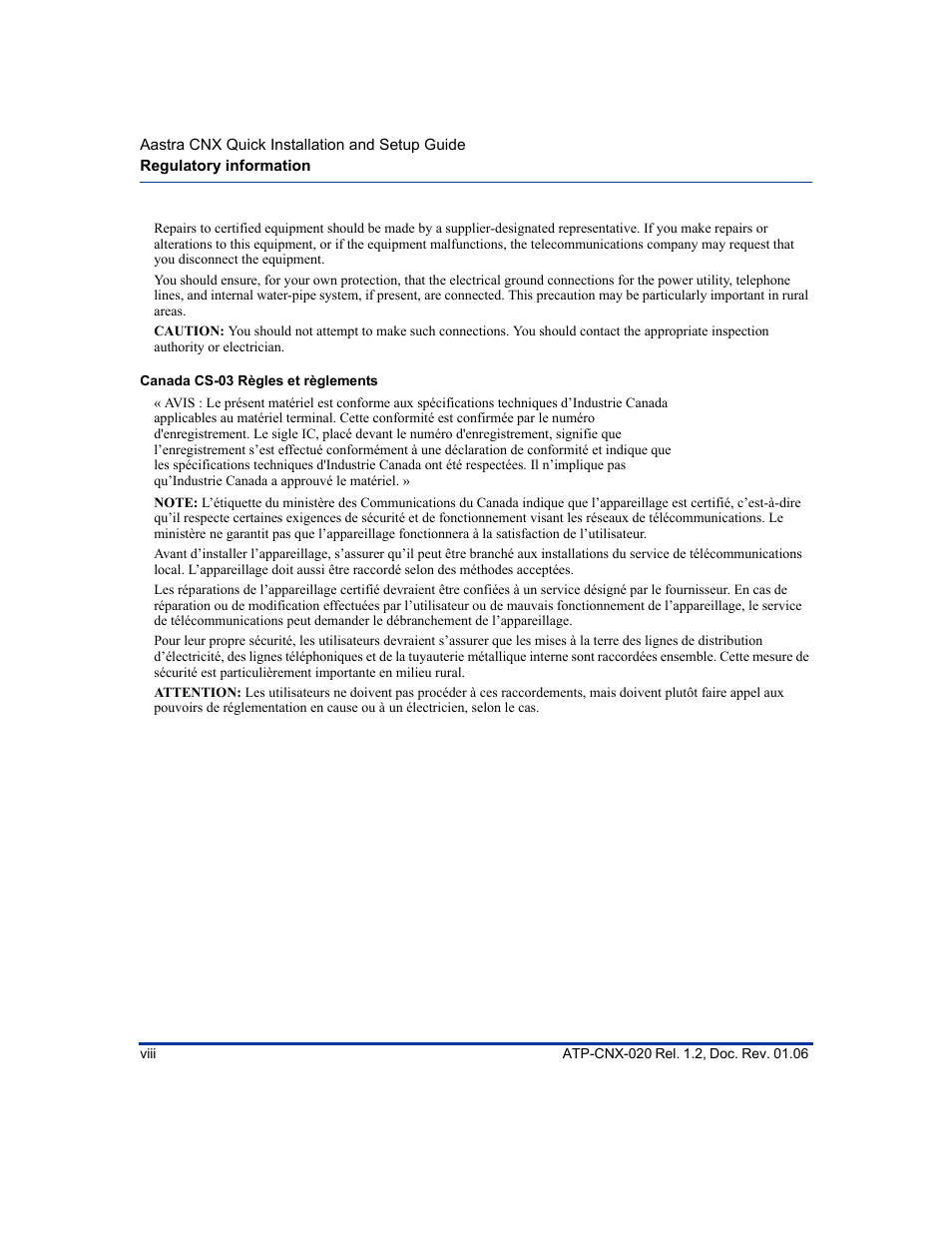 Aastra Telecom ATP-CNX-020 User Manual | Page 8 / 32
