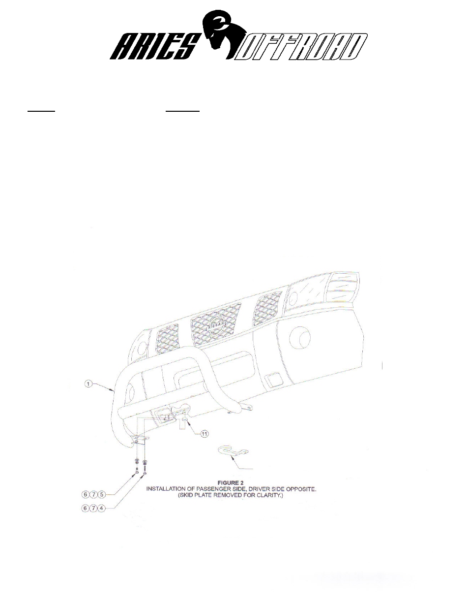 Aries Automotive B35-9001 User Manual | 1 page