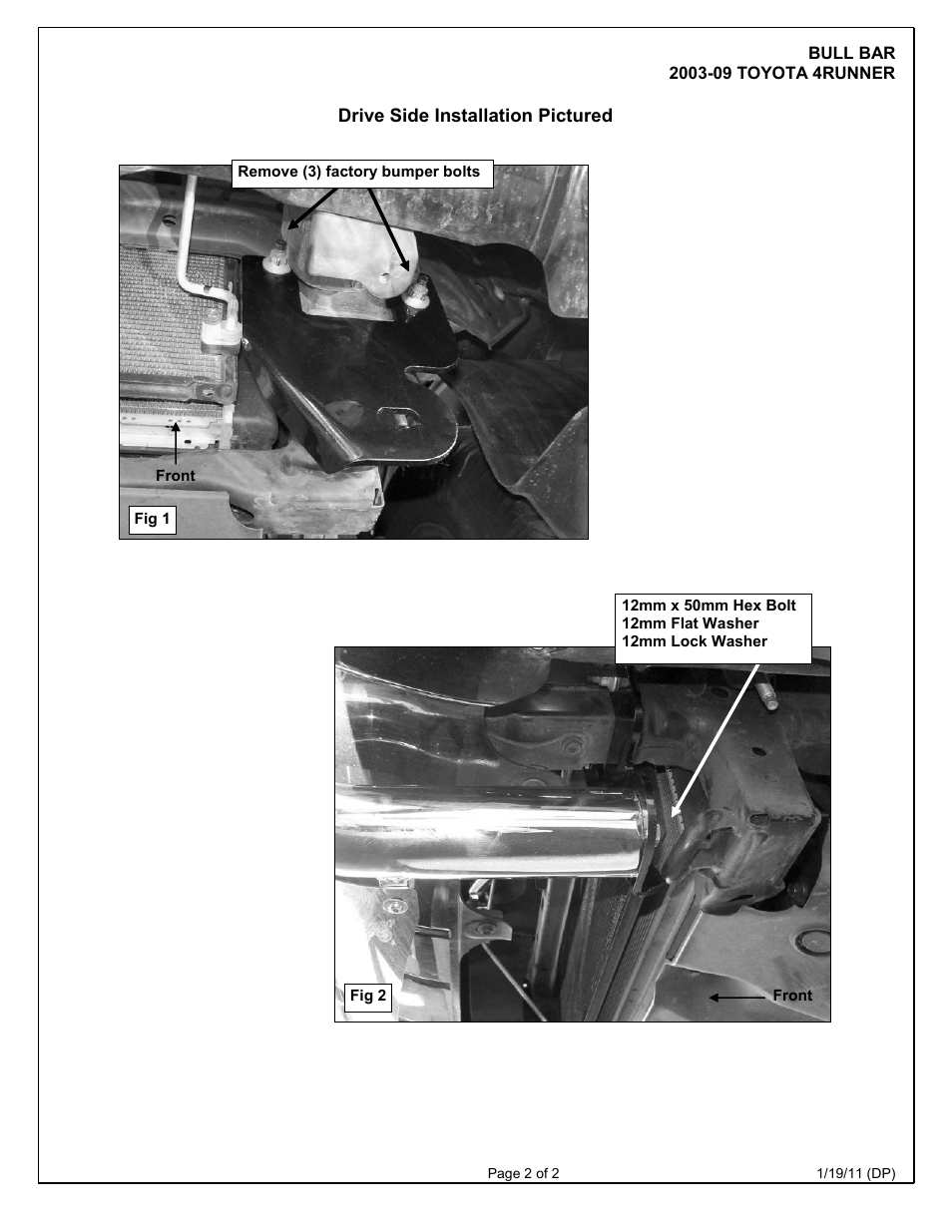 Aries Automotive B35-2005 User Manual | Page 2 / 2