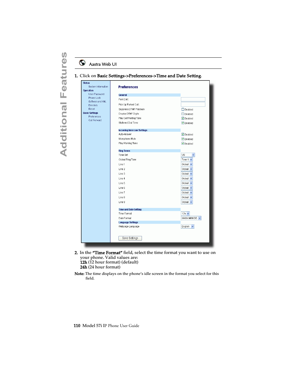 Additional features | Aastra Telecom 57i IP Phone User Manual | Page 118 / 142