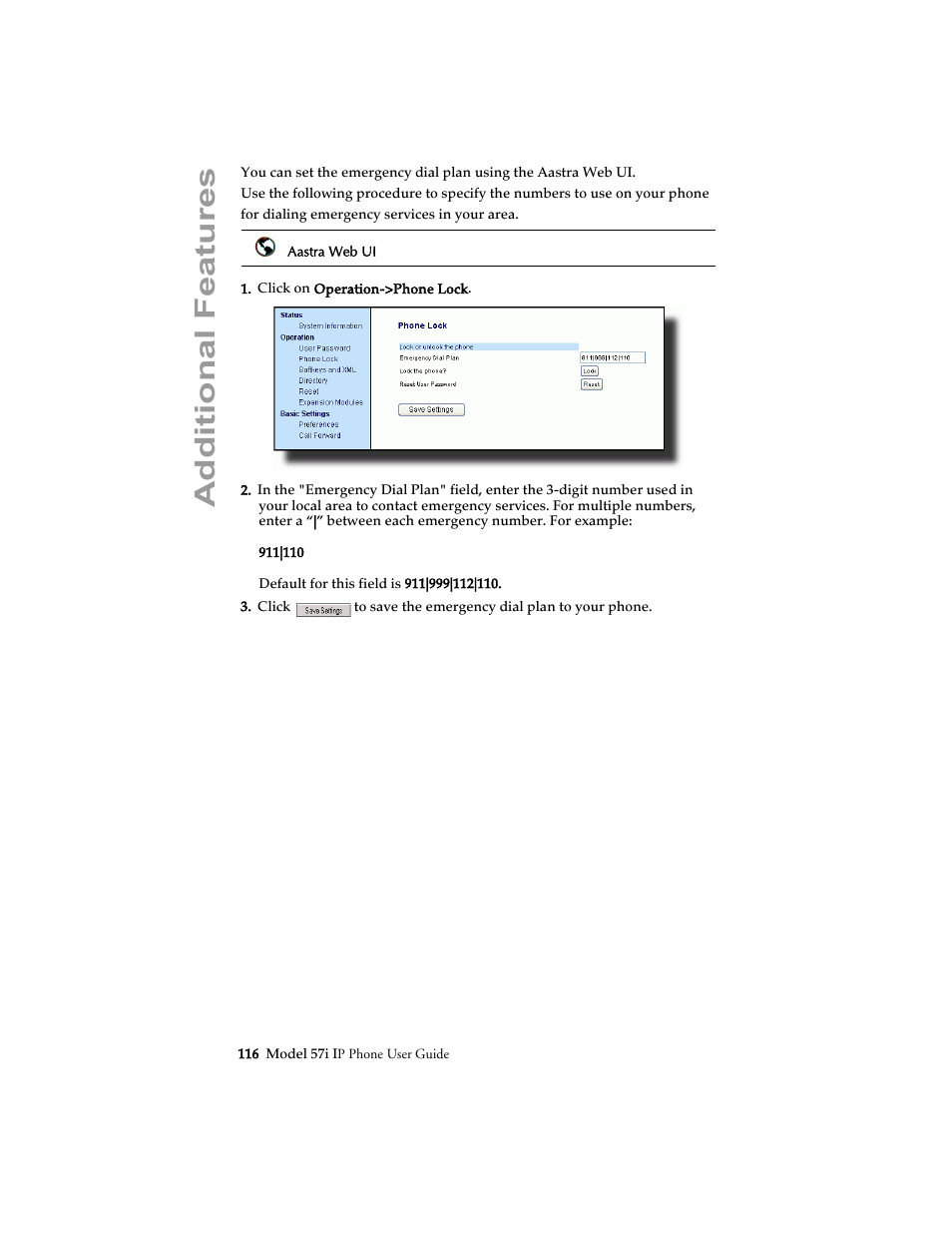 Additional features | Aastra Telecom 57i IP Phone User Manual | Page 124 / 142