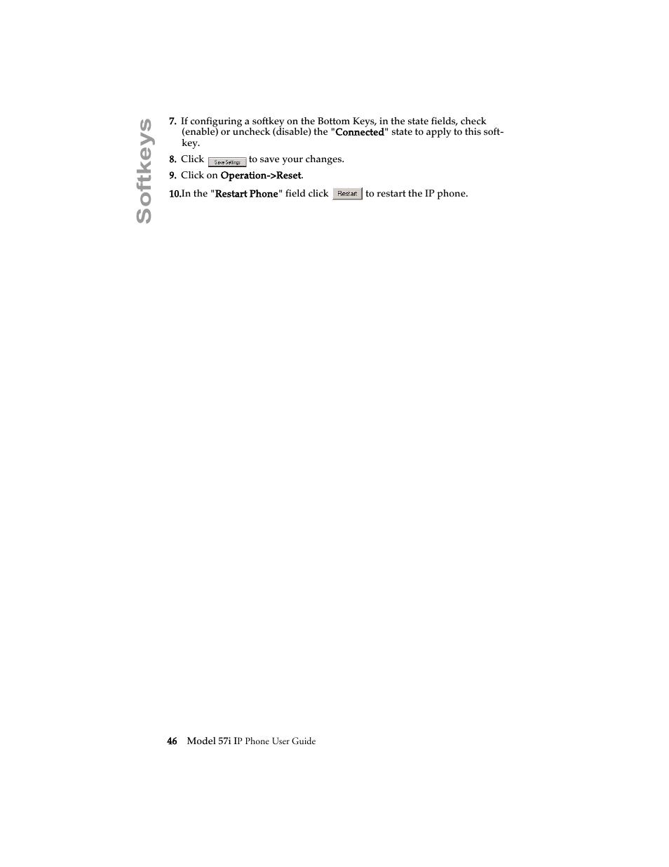 Softkeys | Aastra Telecom 57i IP Phone User Manual | Page 54 / 142