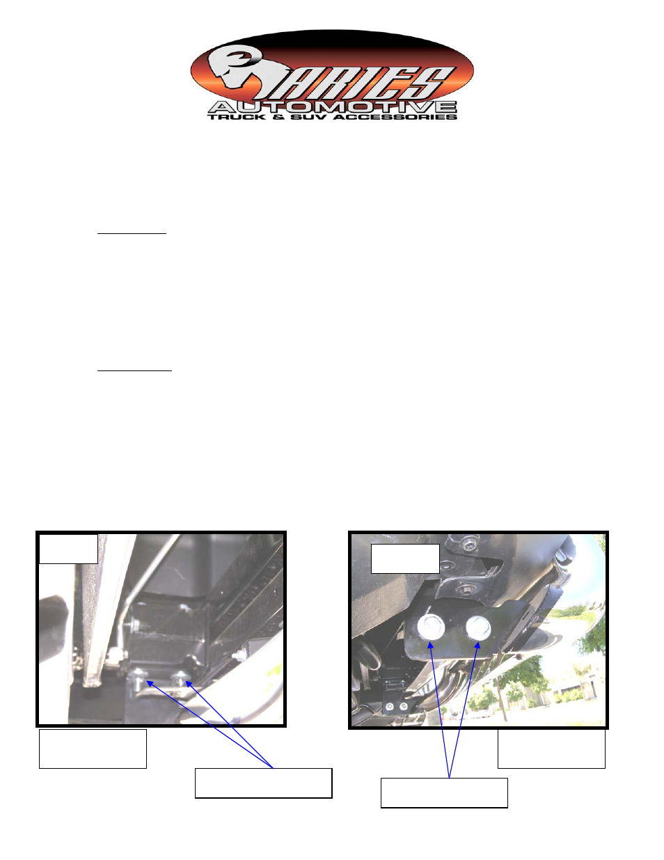 Aries Automotive B35-2003 User Manual | 1 page