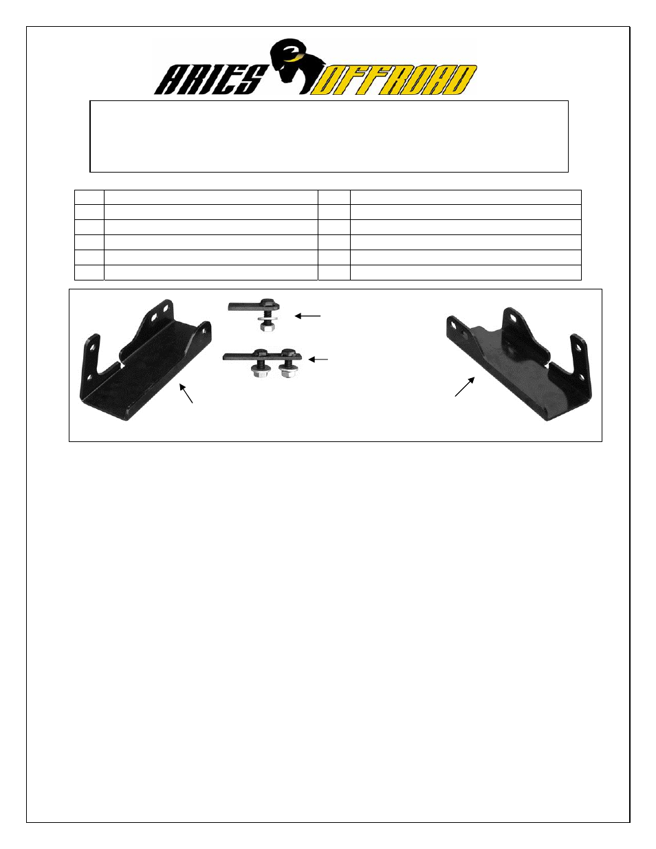 Aries Automotive TB45-4012 User Manual | 5 pages