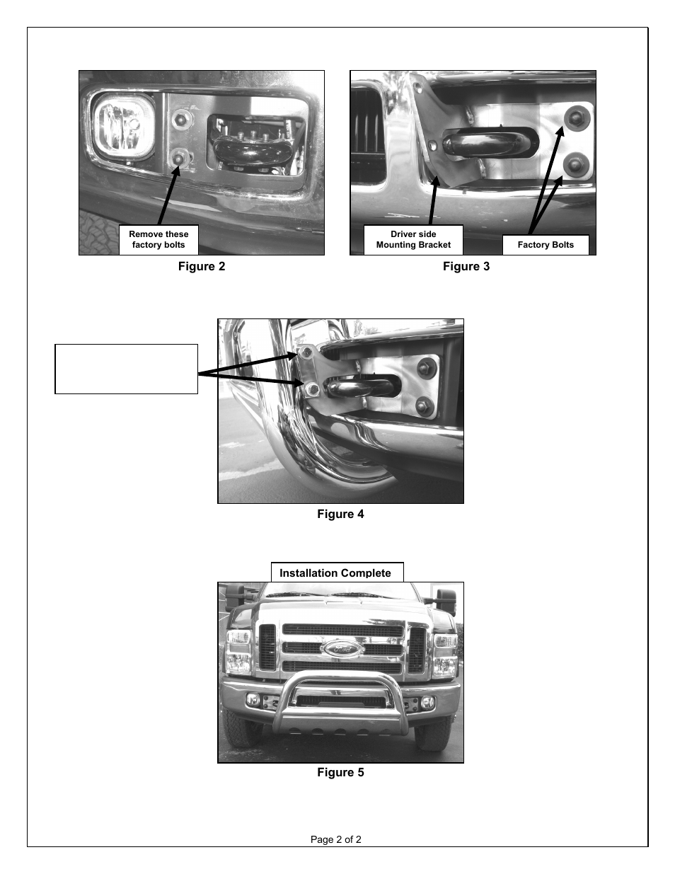 Aries Automotive 45-3012 User Manual | Page 2 / 2
