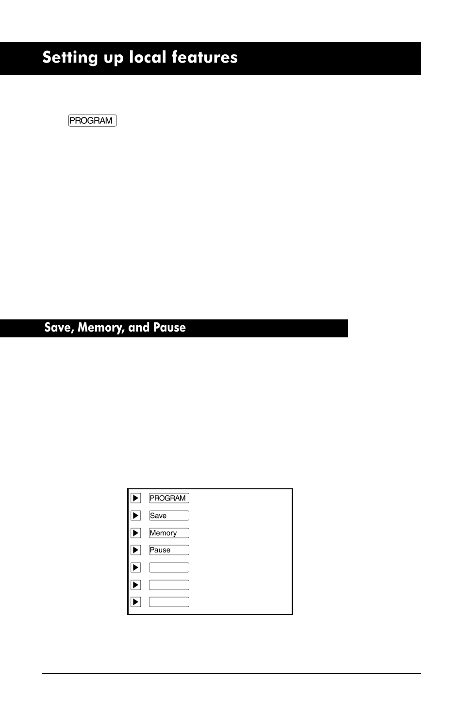 Setting up local features | Aastra Telecom M6320 User Manual | Page 12 / 48