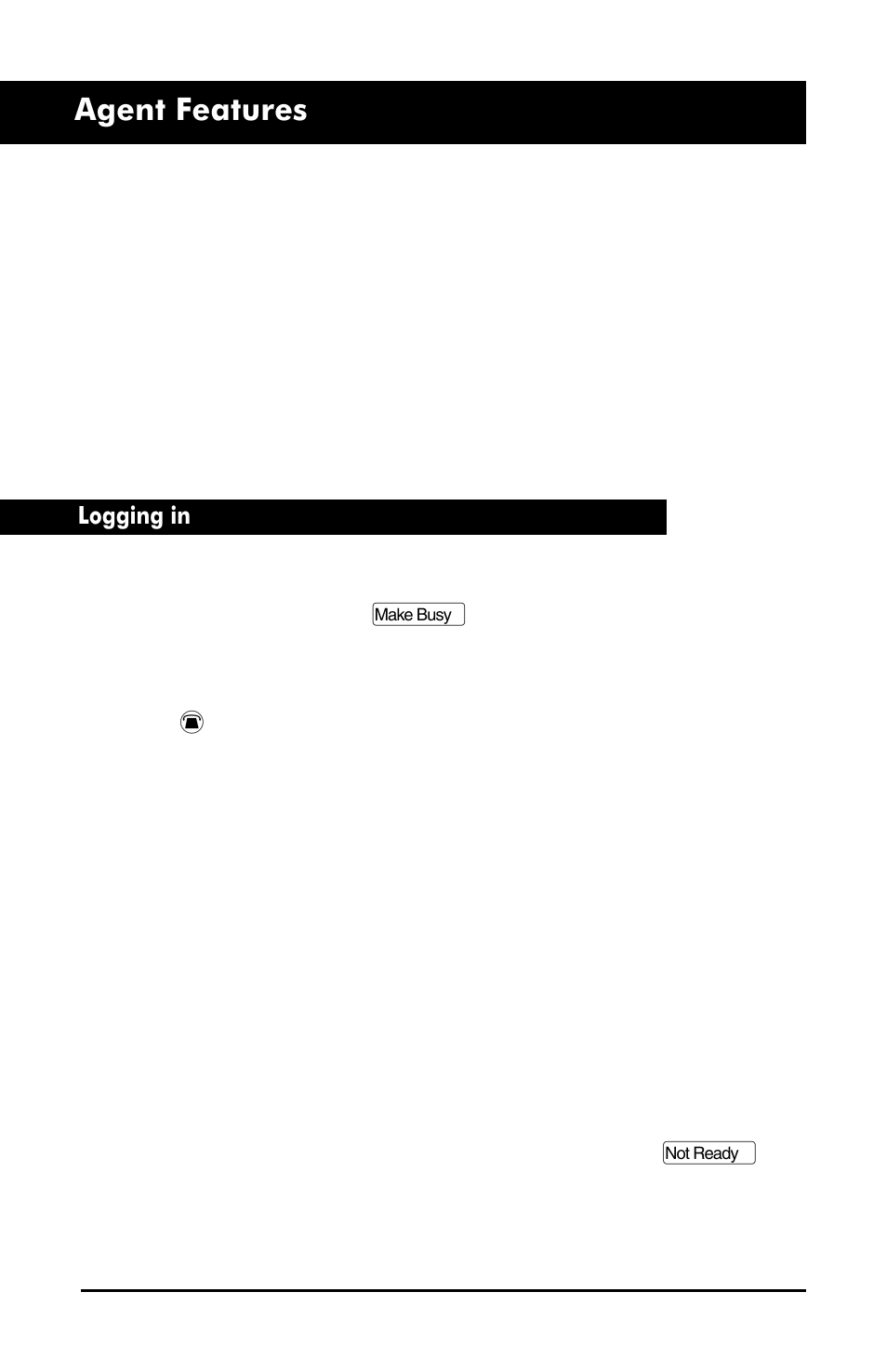 Agent features | Aastra Telecom M6320 User Manual | Page 31 / 48