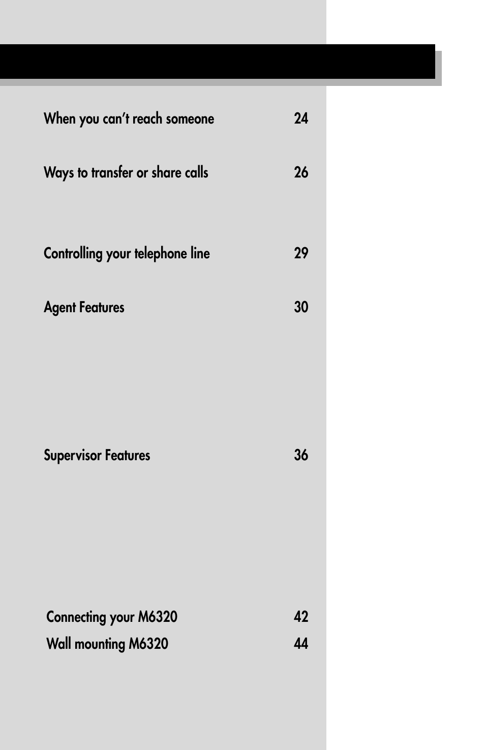 Aastra Telecom M6320 User Manual | Page 4 / 48