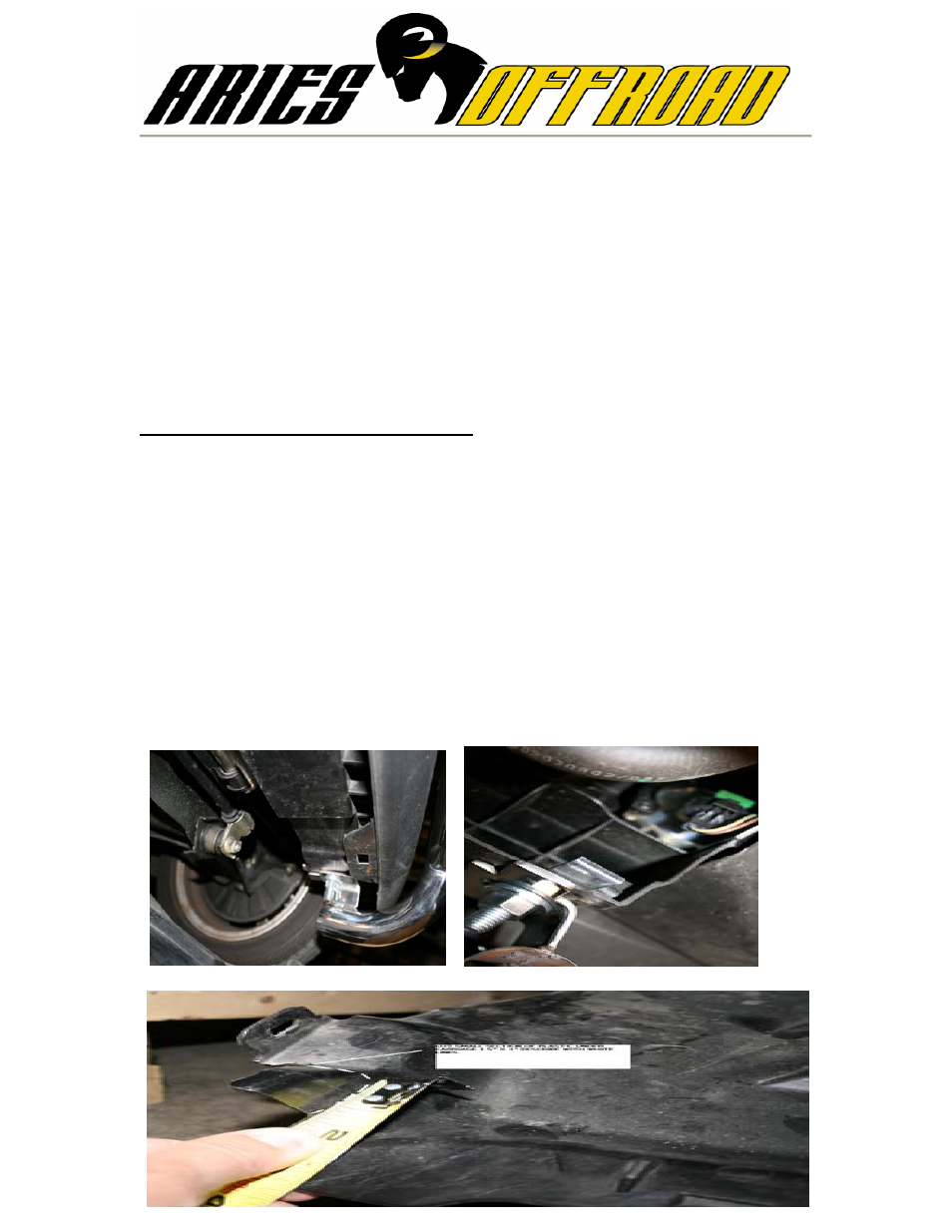 Aries Automotive 2504 User Manual | 1 page