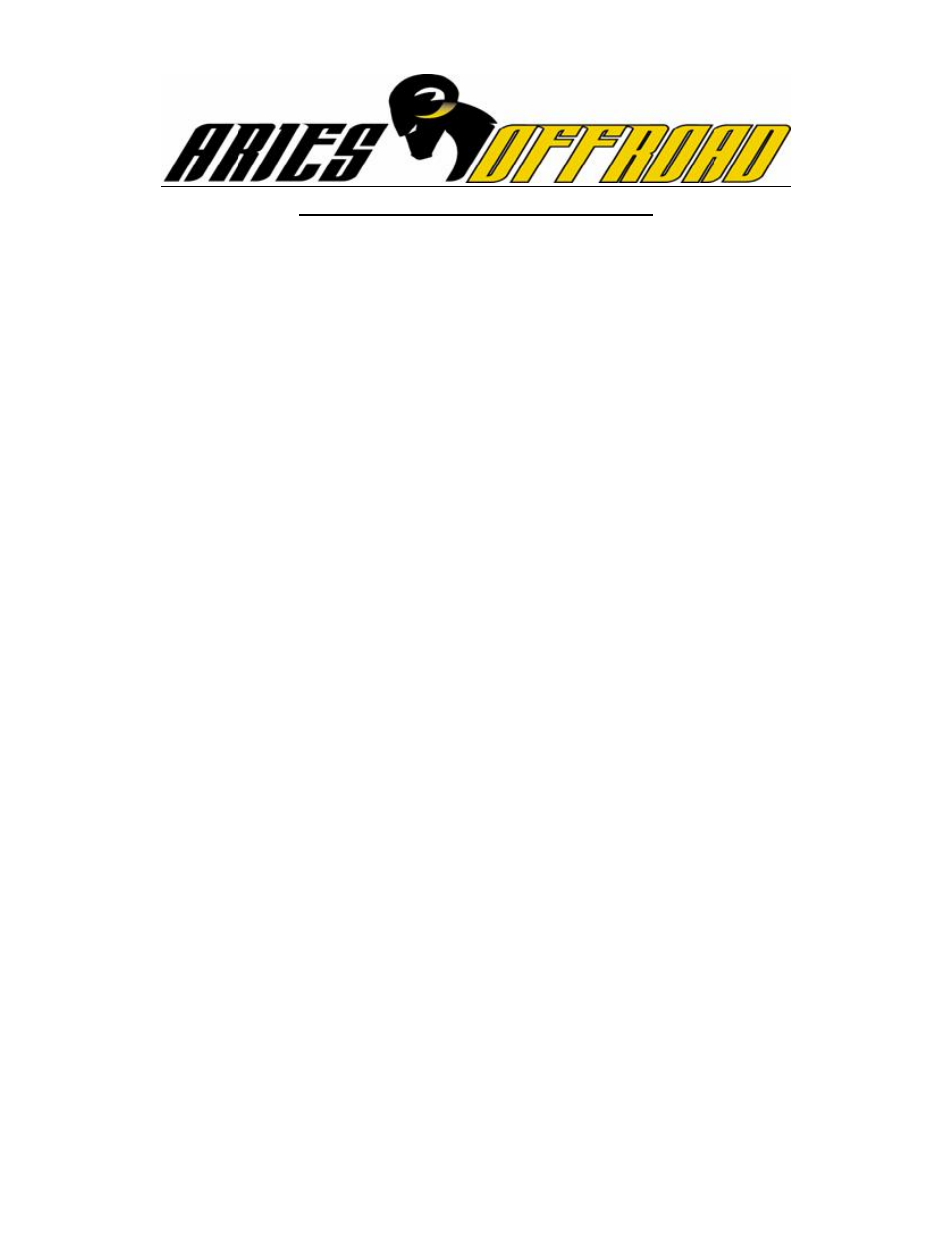 Aries Automotive 205014-2 User Manual | 2 pages