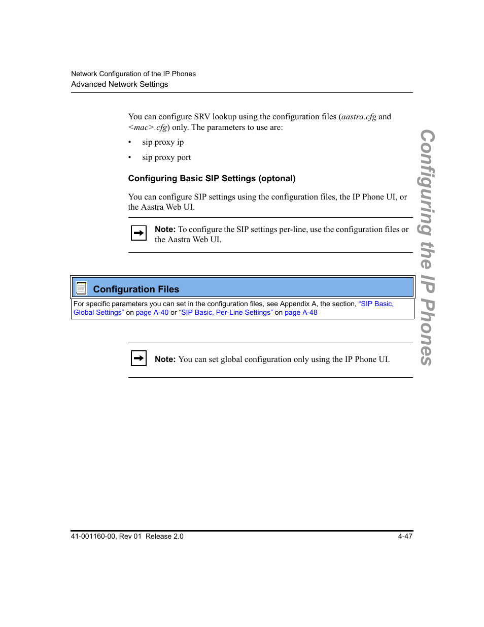 Configuring basic sip settings (optonal), Configuring the ip phones | Aastra Telecom SISIP 57I CT User Manual | Page 113 / 602