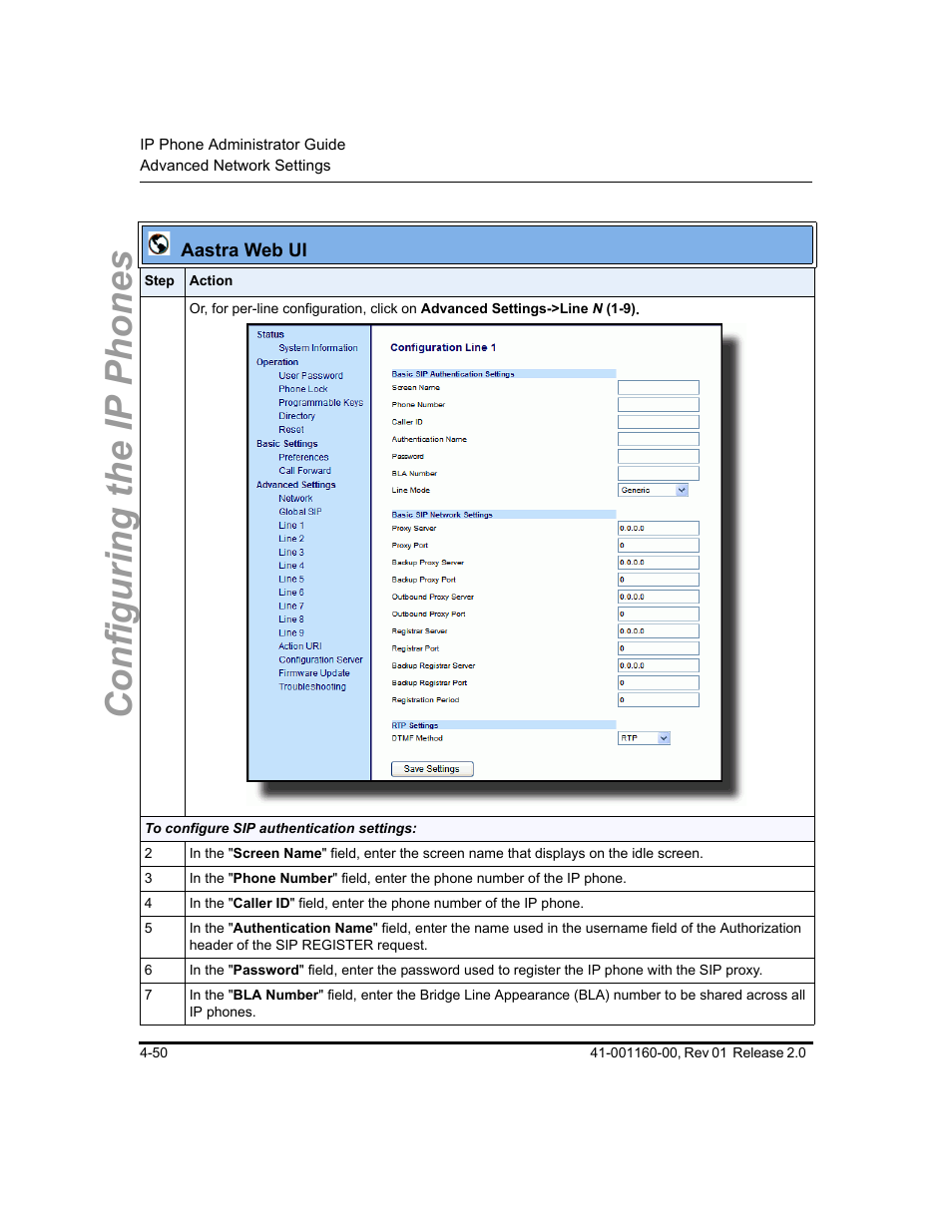 Configuring the ip phones | Aastra Telecom SISIP 57I CT User Manual | Page 116 / 602