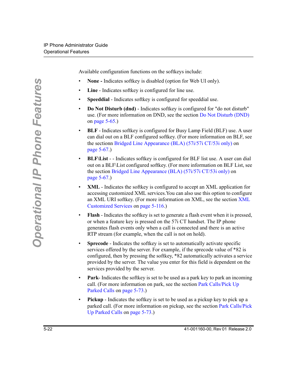 Operational ip phone features | Aastra Telecom SISIP 57I CT User Manual | Page 150 / 602