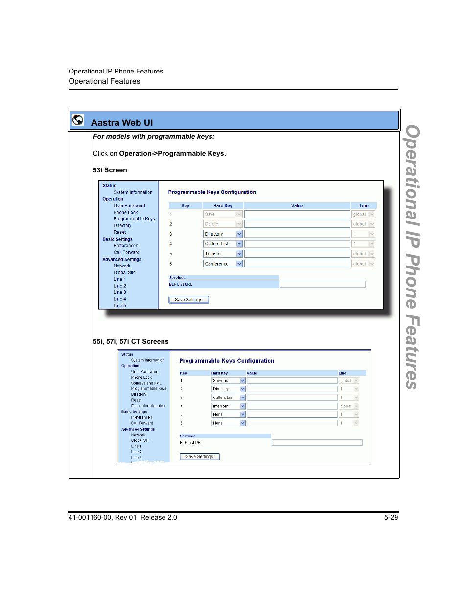 Operational ip phone features | Aastra Telecom SISIP 57I CT User Manual | Page 157 / 602