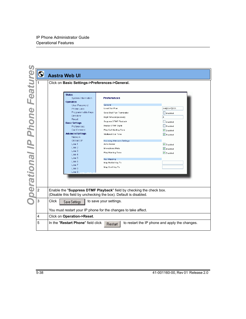 Operational ip phone features | Aastra Telecom SISIP 57I CT User Manual | Page 166 / 602