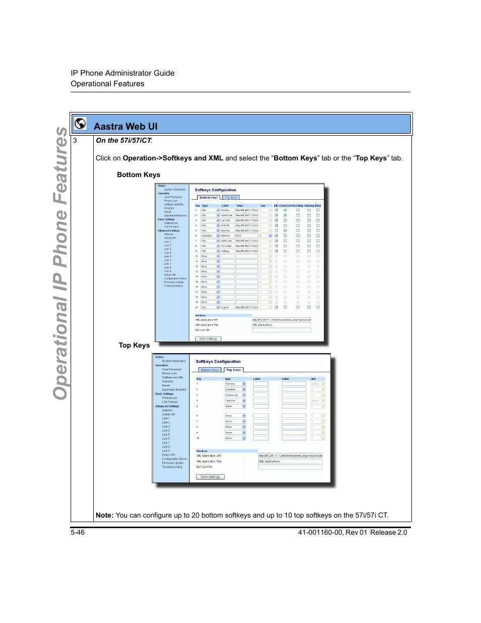 Operational ip phone features | Aastra Telecom SISIP 57I CT User Manual | Page 174 / 602