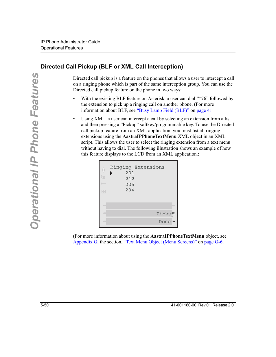 Operational ip phone features | Aastra Telecom SISIP 57I CT User Manual | Page 178 / 602