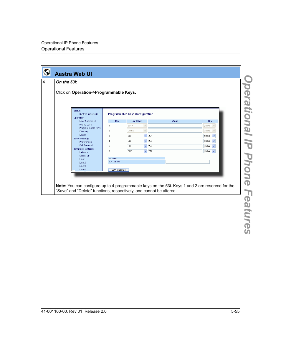 Operational ip phone features | Aastra Telecom SISIP 57I CT User Manual | Page 183 / 602