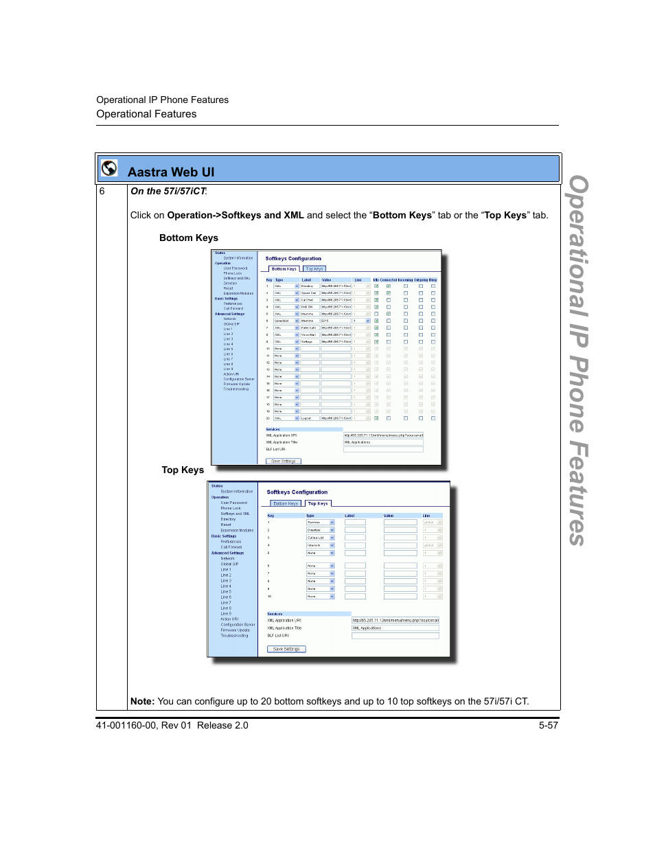 Operational ip phone features | Aastra Telecom SISIP 57I CT User Manual | Page 185 / 602