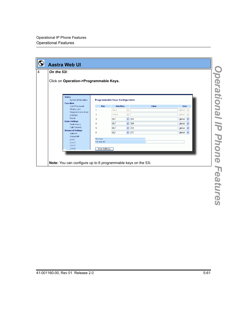 Operational ip phone features | Aastra Telecom SISIP 57I CT User Manual | Page 189 / 602