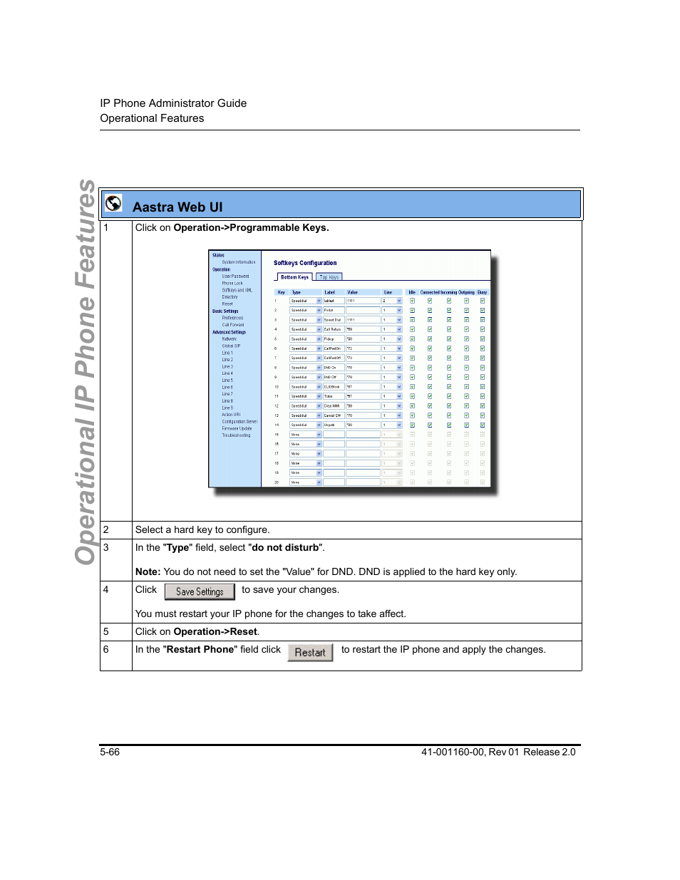 Operational ip phone features | Aastra Telecom SISIP 57I CT User Manual | Page 194 / 602