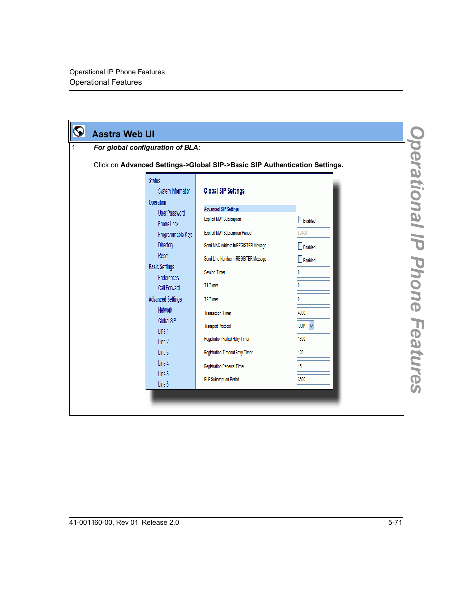 Operational ip phone features | Aastra Telecom SISIP 57I CT User Manual | Page 199 / 602