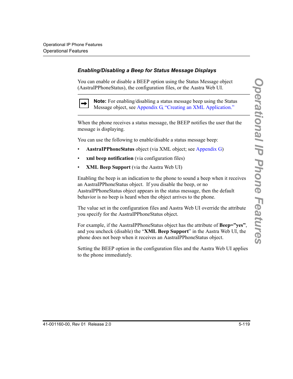 Operational ip phone features | Aastra Telecom SISIP 57I CT User Manual | Page 247 / 602