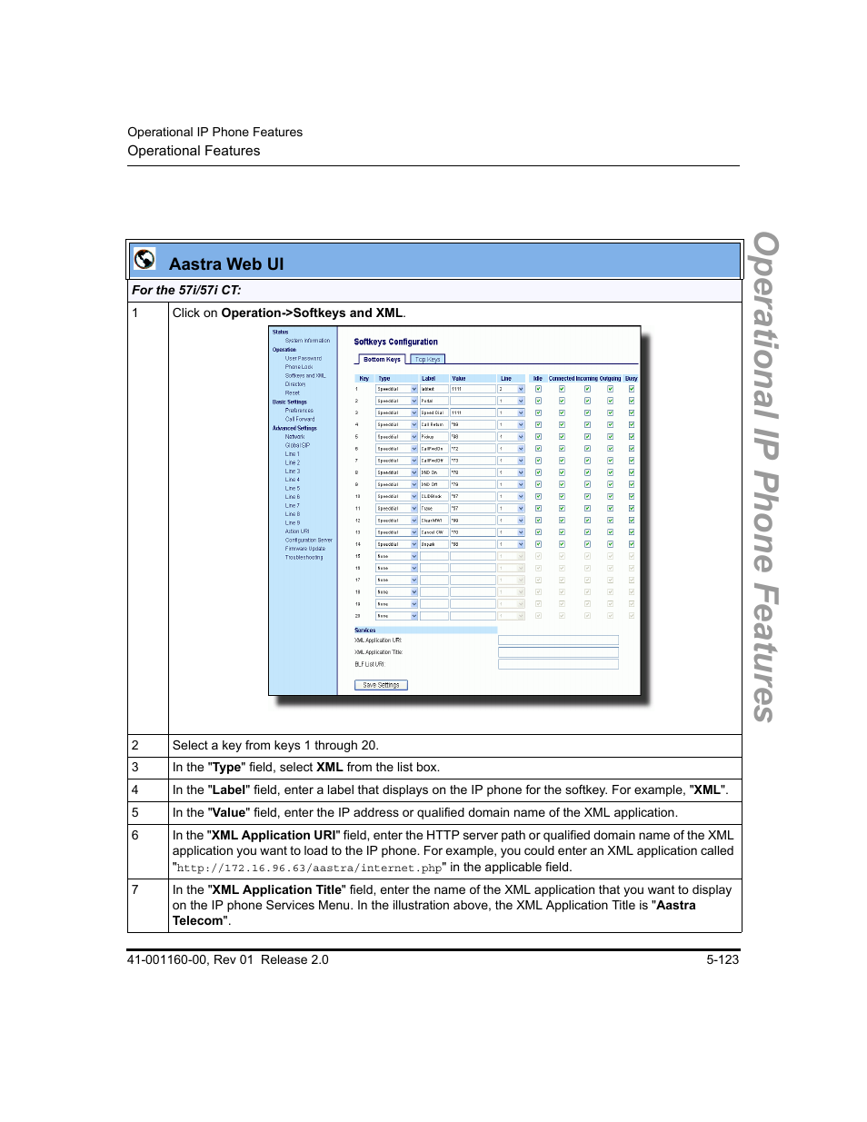 Operational ip phone features | Aastra Telecom SISIP 57I CT User Manual | Page 251 / 602