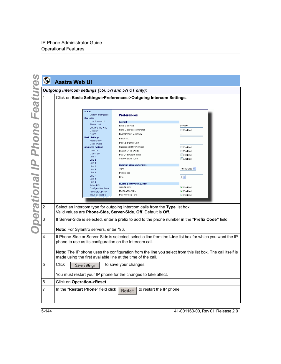 Operational ip phone features | Aastra Telecom SISIP 57I CT User Manual | Page 272 / 602