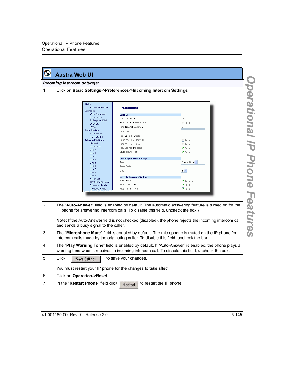 Operational ip phone features | Aastra Telecom SISIP 57I CT User Manual | Page 273 / 602