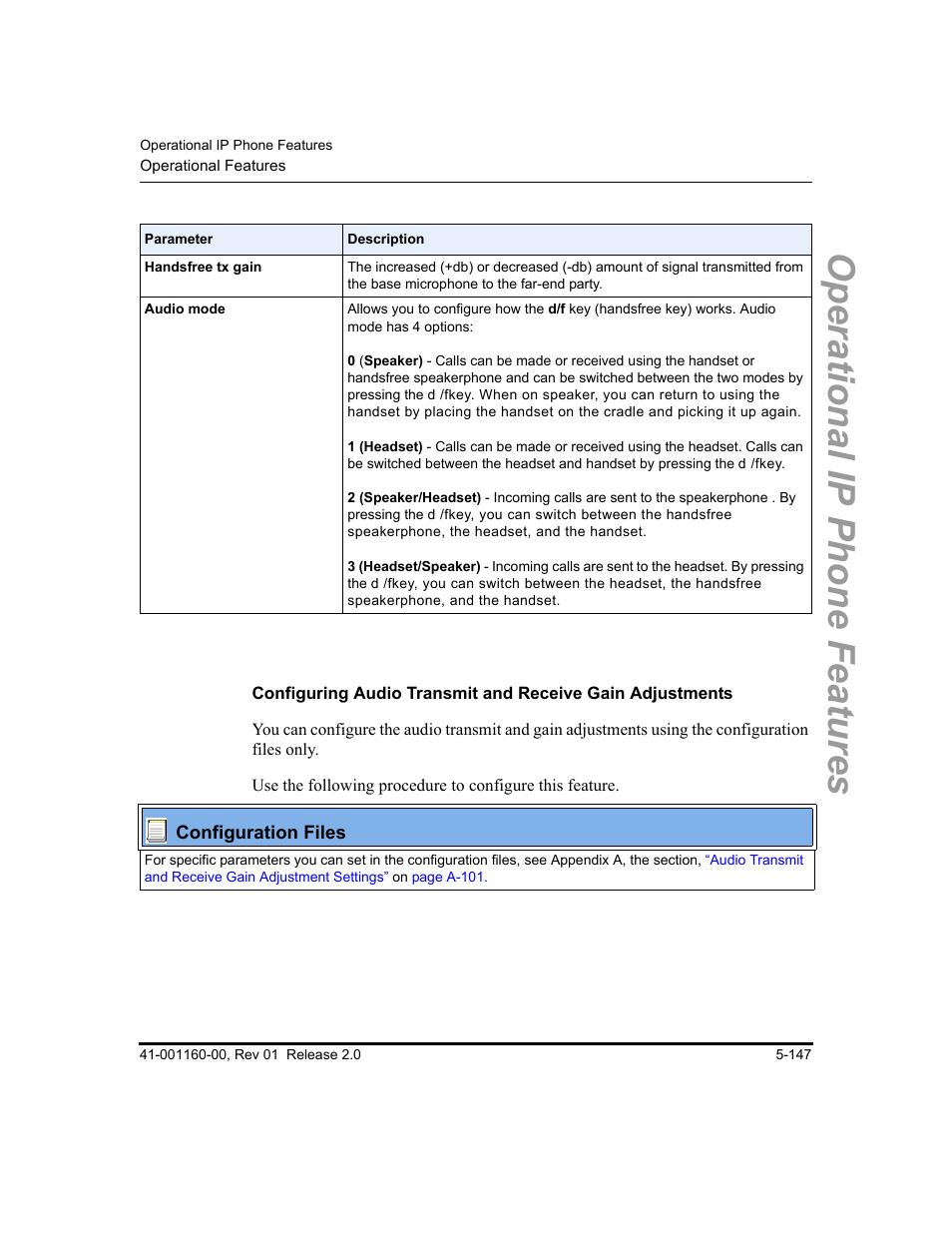 Operational ip phone features | Aastra Telecom SISIP 57I CT User Manual | Page 275 / 602