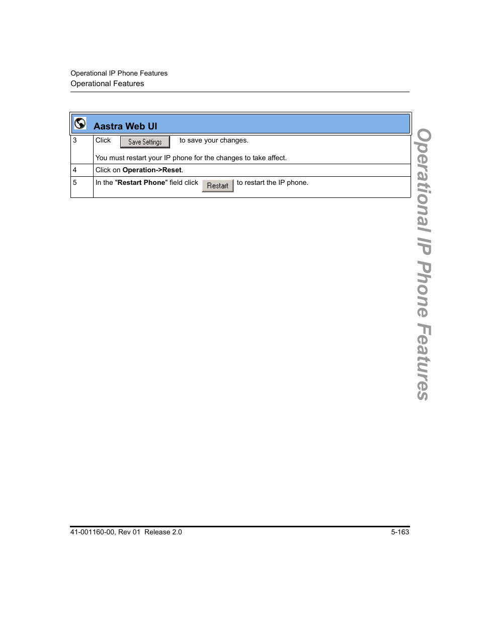 Operational ip phone features | Aastra Telecom SISIP 57I CT User Manual | Page 291 / 602