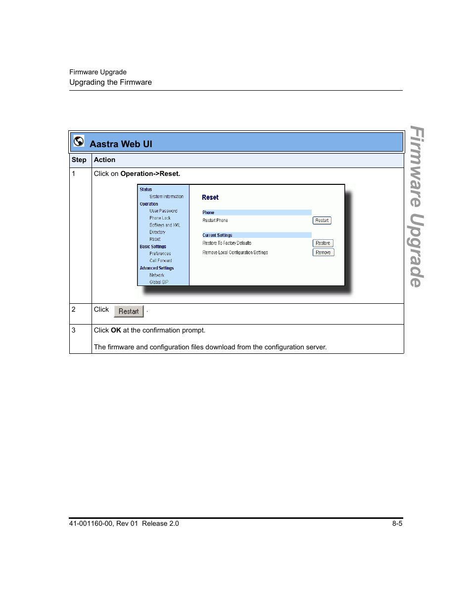 Firmware upgrade | Aastra Telecom SISIP 57I CT User Manual | Page 319 / 602